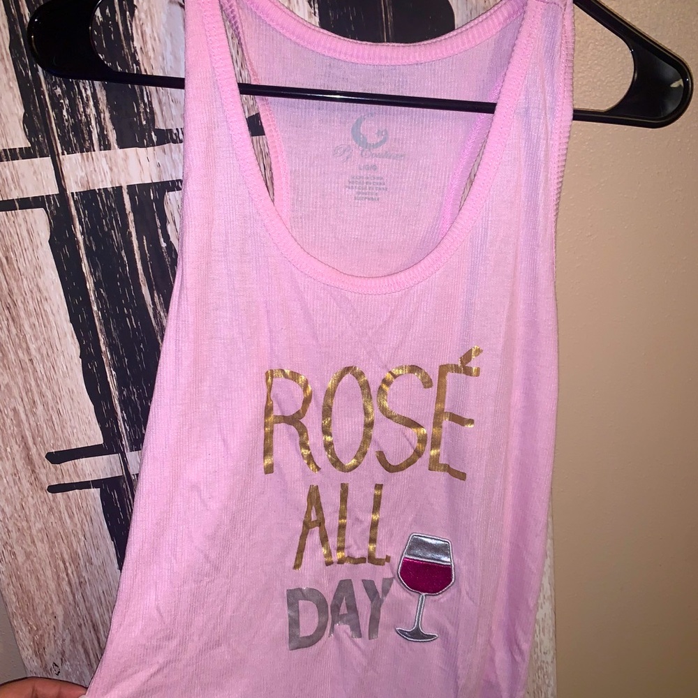 “Rose All Day” Wine Tank Top
